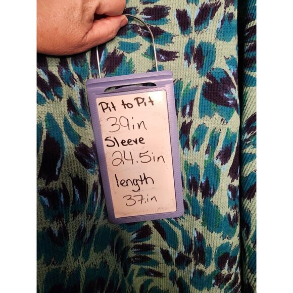 Roaman's Women's Plus Size 6X Thermal Waffle Top Shirt Henley Tunic - Picture 4 of 8